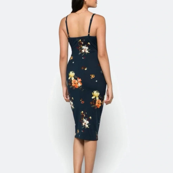 Nine Britton Vivienne Knit Fitted Midi Dress Medium - Picture 4 of 12